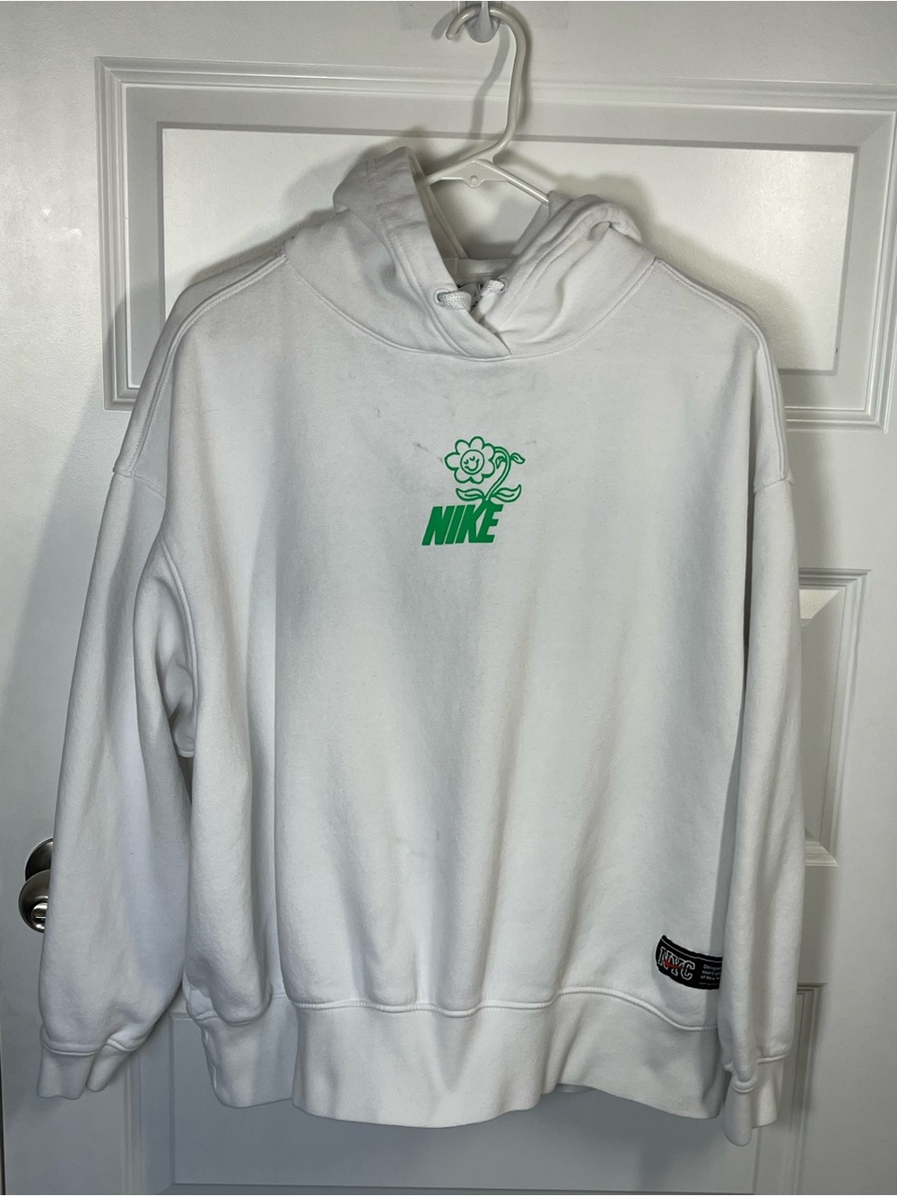 Nike NYC Community Gardens White Graphic Hoodie Mens Large